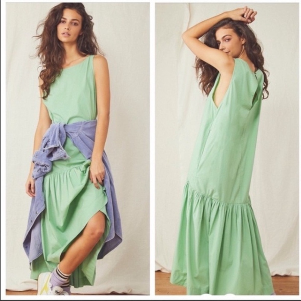 Free‎ People Dakota Drop Waist MIDI Dress size Small